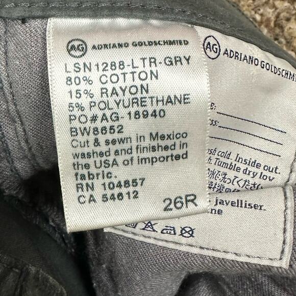 AG Adriano Goldschmeid The Legging Super Skinny Metallic Black Size 26 - Picture 6 of 6